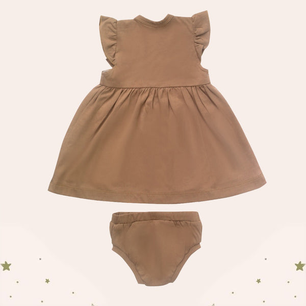 TWO MIX Short Sleeve Dress - Rok Bayi Perempuan - Rok Dress Anak Perempuan Rumah Santai usia 0-3 Tahun 4218