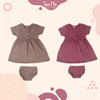 Two Mix Short Sleeve Dress Bayi - Dress Anak Perempuan 4219