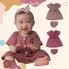 Two Mix Short Sleeve Dress Bayi - Dress Anak Perempuan 4219