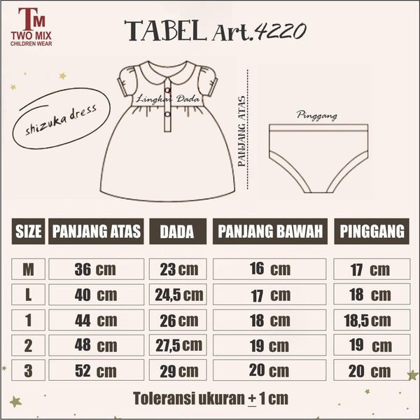 Two Mix Short Dress - Dress Bayi Perempuan - Rok Anak Perempuan 0Y - 3Y 4220
