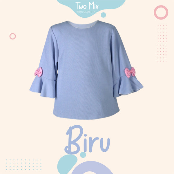 Two Mix Atasan Anak Perempuan / Blouse Anak Cewek / Blus Tops Kids Bahan Kaos Katun Usia 1-8 Tahun 4241