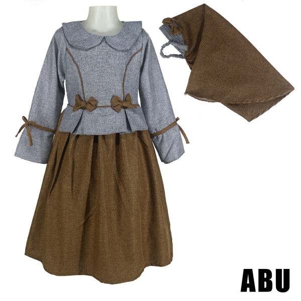 Two Mix Gamis Anak Perempuan - Baju Anak Muslim Bahan Kain Katun Madina  Usia 1-12 Tahun 4257