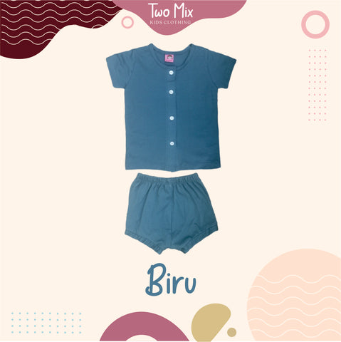 TWO MIX - Setelan Bayi Bahan Kaos Katun Kombed 0-2 Tahun - Set Baju Bayi 4264