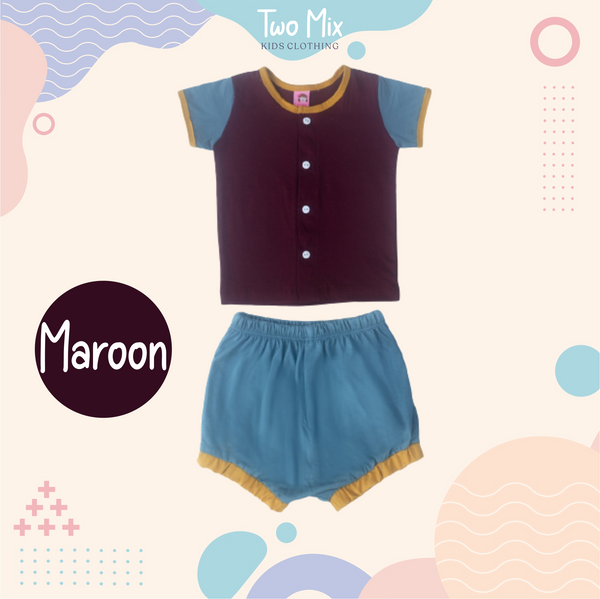 TWO MIX - Setelan Anak Kaos Katun Usia 0-2 Tahun 4265