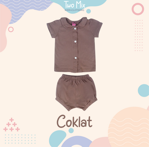 TWO MIX - Stelan Anak - Setelan Anak Bahan Katun Combed Premium Usia 0-2 Tahun 4268