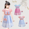 Two Mix Dress Anak Perempuan Bahan Kain Satin - Baju Anak Perempuan Fashion Usia 1-12 Tahun 4274