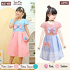 Two Mix Dress Anak Perempuan Bahan Kain Satin - Baju Anak Perempuan Fashion Usia 1-12 Tahun 4274
