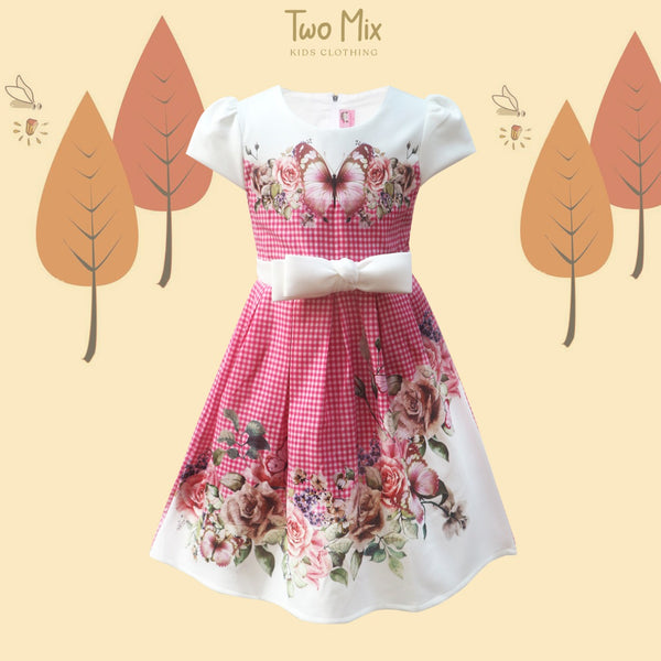 TWO MIX - Baju Anak Perempuan Digital Printing Butterfly 1-12 Tahun 4282