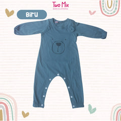 Two Mix Baju Jumper Bayi Unisex / Bodysuit Bayi Kaos Katun 0-2 Tahun 4293