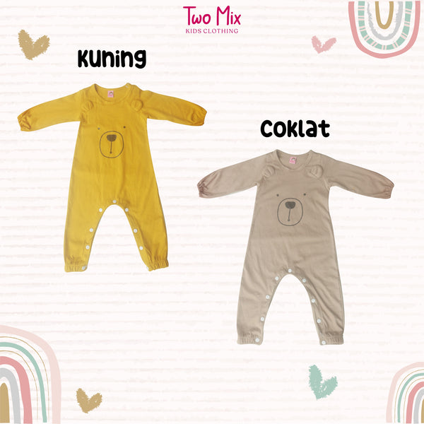 Two Mix Baju Jumper Bayi Unisex / Bodysuit Bayi Kaos Katun 0-2 Tahun 4293