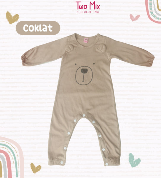 Two Mix Baju Jumper Bayi Unisex / Bodysuit Bayi Kaos Katun 0-2 Tahun 4293