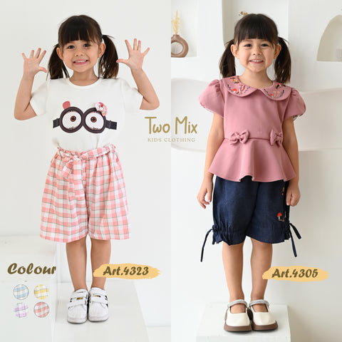 Two Mix - Baju Anak Perempuan - Setelan Anak Cewek Celana Jeans 1-6 Tahun 4323 4305