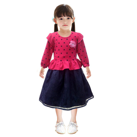 Two Mix Dress Anak 4056