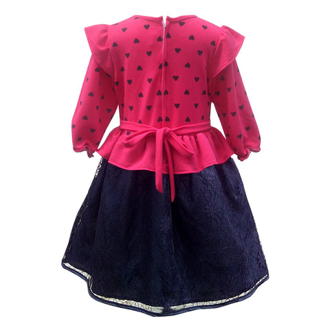 Two Mix Dress Anak 4056