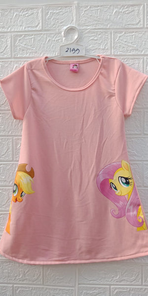 Two Mix Baju Rumah / Daster Anak Perempuan usia 1-12 Tahun Bahan Kaos Katun 4151