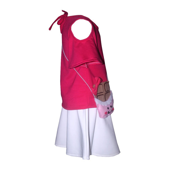 Two mix setelan anak perempuan GRATIS tas lucu usia 1-6 thn 4125