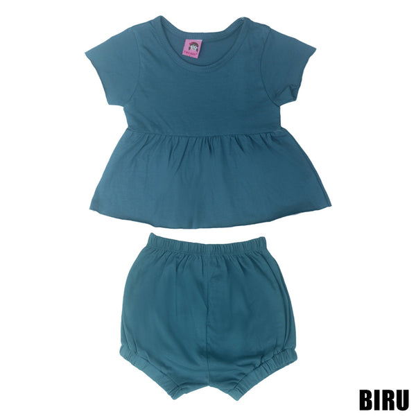 Two Mix - Setelan Anak Perempuan Bahan Kaos Katun Combed Usia 1-3 Tahun 4267