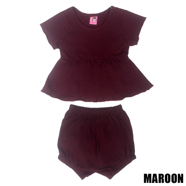 Two Mix - Setelan Anak Perempuan Bahan Kaos Katun Combed Usia 1-3 Tahun 4267