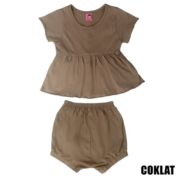 Two Mix - Setelan Anak Perempuan Bahan Kaos Katun Combed Usia 1-3 Tahun 4267