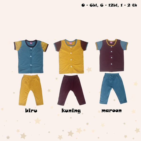 TWO MIX - Setelan Bayi Bahan Kaos Katun Combed - Baby Set Lengan 4266