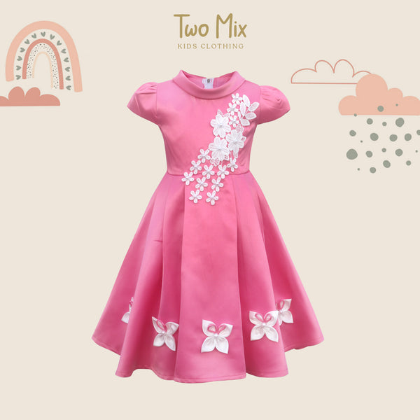 Two Mix  - Dress Anak Perempuan Bahan Satin 1-12 Tahun Y877