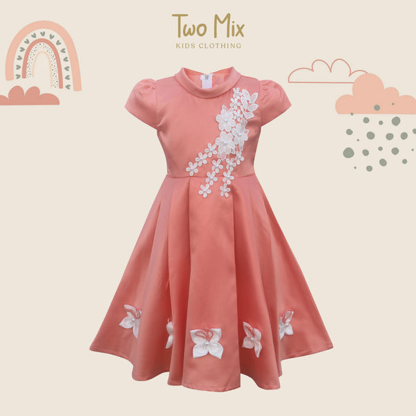 Two Mix  - Dress Anak Perempuan Bahan Satin 1-12 Tahun Y877