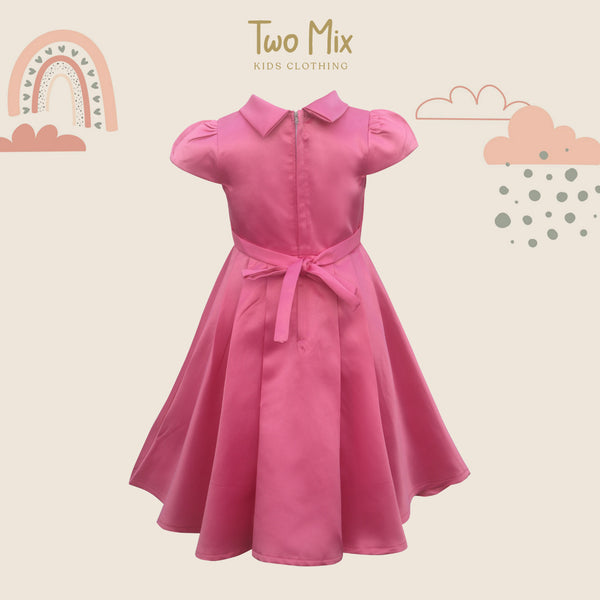 Two Mix  - Dress Anak Perempuan Bahan Satin 1-12 Tahun Y877