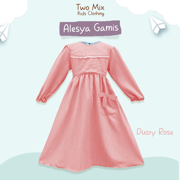 Two Mix - Raya Collection 2024 - Baju Muslim Alesya Gamis Anak Perempuan 1-12 Tahun 4397