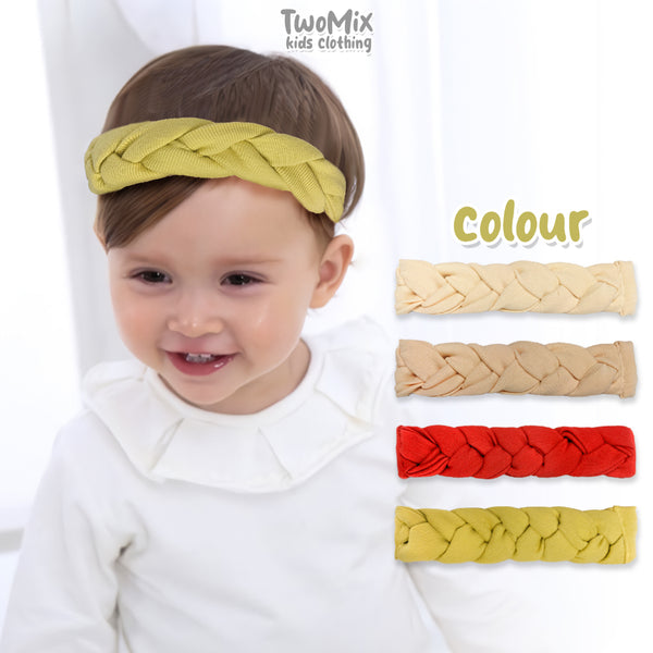 Two Mix - Bandana Bayi Perempuan Rib - Headband Baby Girl Newborn Lucu - Bando Pita Anak Cewek 4307
