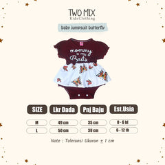 Two Mix - Jumper Bayi Perempuan Newborn / Jumpsuit Baju Bayi Cewek / Romper Playsuit Baby 0-12 Bulan 4353