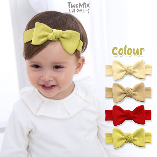 Two Mix - Bandana Bayi Perempuan Rib - Headband Baby Girl Newborn Lucu - Bando Pita Anak Cewek 4307