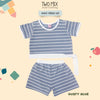 Two Mix - Baju Setelan Anak Perempuan Celana Pendek Salur Lucu 1-8 Tahun 4366