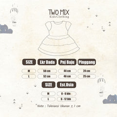 TwoMix - Dress Bayi Perempuan Santai 0-12 Bulan 4344