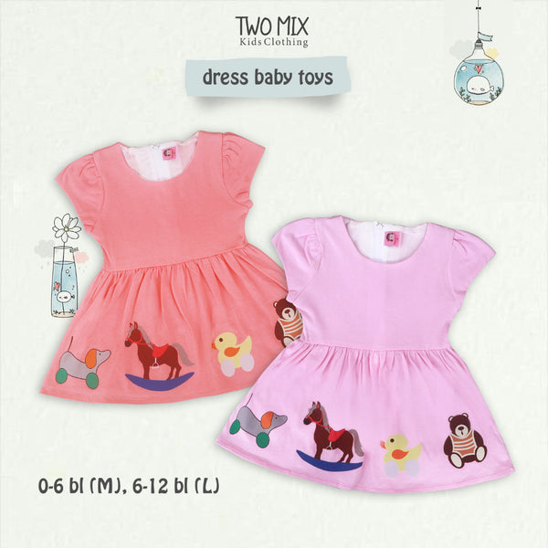 Two Mix - Baju Dress Bayi Perempuan Cewek Lucu 0-12 Bulan 4350