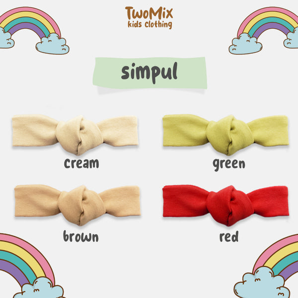 Two Mix - Bandana Bayi Perempuan Rib - Headband Baby Girl Newborn Lucu - Bando Pita Anak Cewek 4307