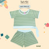 Two Mix - Baju Setelan Anak Perempuan Celana Pendek Salur Lucu 1-8 Tahun 4366