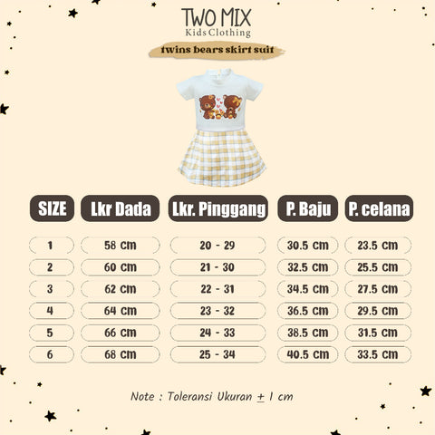 Two Mix - Baju Setelan Anak Perempuan - Stelan Anak Cewek Lucu 1-8 Tahun 4317