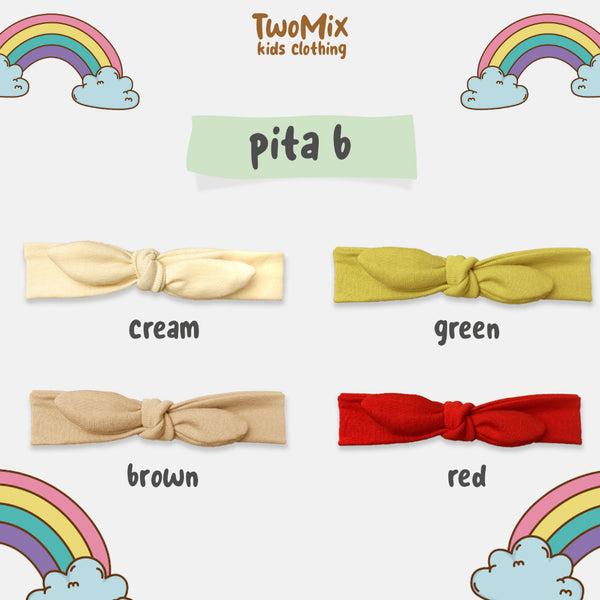 Two Mix - Bandana Bayi Perempuan Rib - Headband Baby Girl Newborn Lucu - Bando Pita Anak Cewek 4307