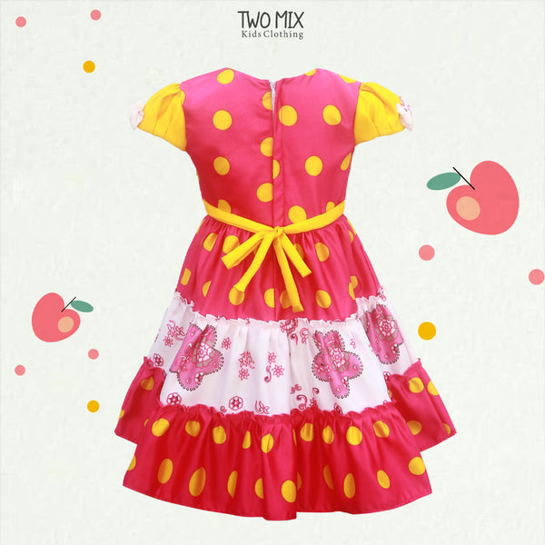 Two Mix - Dress Anak Perempuan Lucu Satin - Baju Anak Cewek Fashion 1-8 Tahun Y885