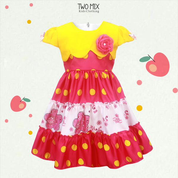 Two Mix - Dress Anak Perempuan Lucu Satin - Baju Anak Cewek Fashion 1-8 Tahun Y885