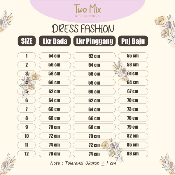 Two Mix - Dress Anak Perempuan Lucu Satin - Baju Anak Cewek Fashion 1-8 Tahun Y885