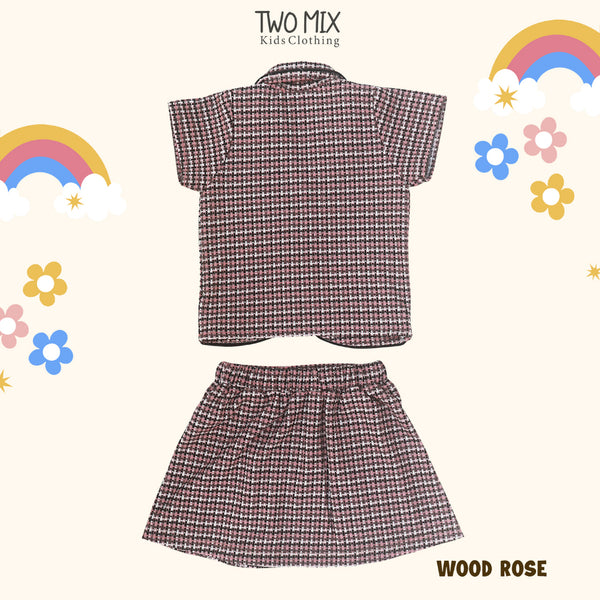 Two Mix - Setelan Anak Perempuan Kotak - Stelan Baju Anak Cewek Lucu Fashion 1-6 Tahun 4365A