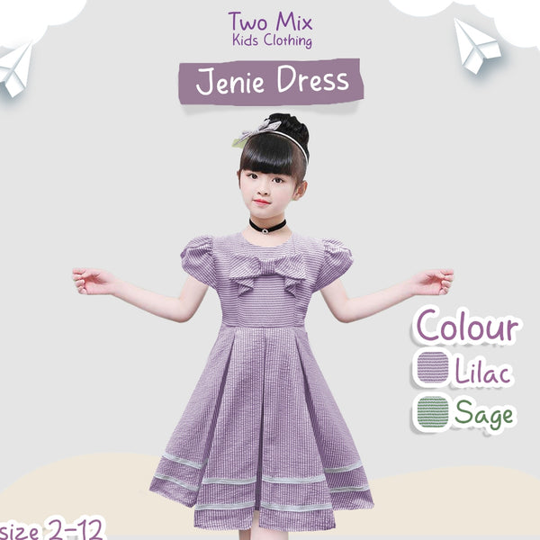Two Mix - Jenie Baju Dress Anak Cewek Perempuan Lebaran 1-12 Tahun 4394