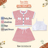 Two Mix - Baju One Set Anak Perempuan - Setelan Anak Cewek Lucu Salur Kaos 1 2 3 4 5 6 7 8 Tahun 4366B