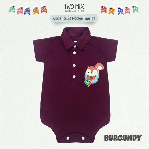 Two Mix - Baju Jumper Bayi Playsuit  - Collar Suit Lucu Laki Laki / Perempuan 0 1 2 Tahun 4302