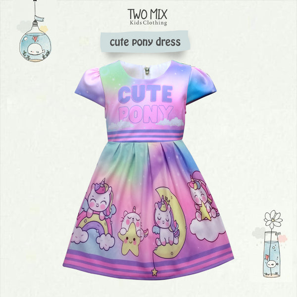 Two Mix - Dress Anak Perempuan - Baju Anak Pony Dress 1-12 Tahun 4368A