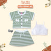 Two Mix - Baju One Set Anak Perempuan - Setelan Anak Cewek Lucu Salur Kaos 1 2 3 4 5 6 7 8 Tahun 4366B
