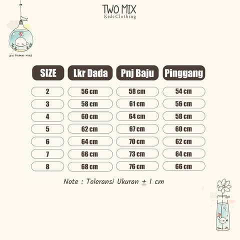 Two Mix - Baju Dress Anak Perempuan Satin Lucu Y886