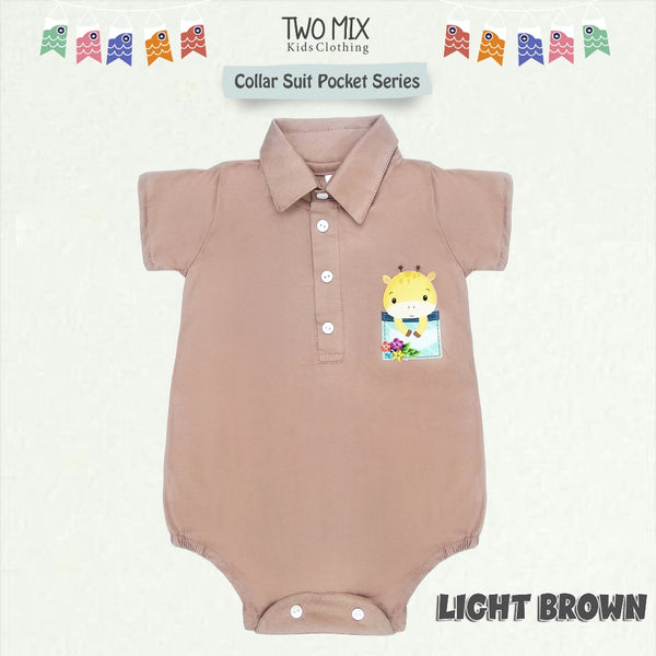 Two Mix - Baju Jumper Bayi Playsuit  - Collar Suit Lucu Laki Laki / Perempuan 0 1 2 Tahun 4302