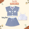 Two Mix - Baju One Set Anak Perempuan - Setelan Anak Cewek Lucu Salur Kaos 1 2 3 4 5 6 7 8 Tahun 4366B
